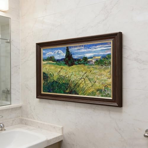 Champ de blé vert toile apaisante pour chambre et bureau - 4