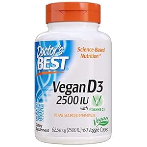 Doctor’s Best Vitamin D3 2500IU with Vitashine D3, Non-GMO, Vegan, Gluten & Soy Free, Regulates Immune Function…