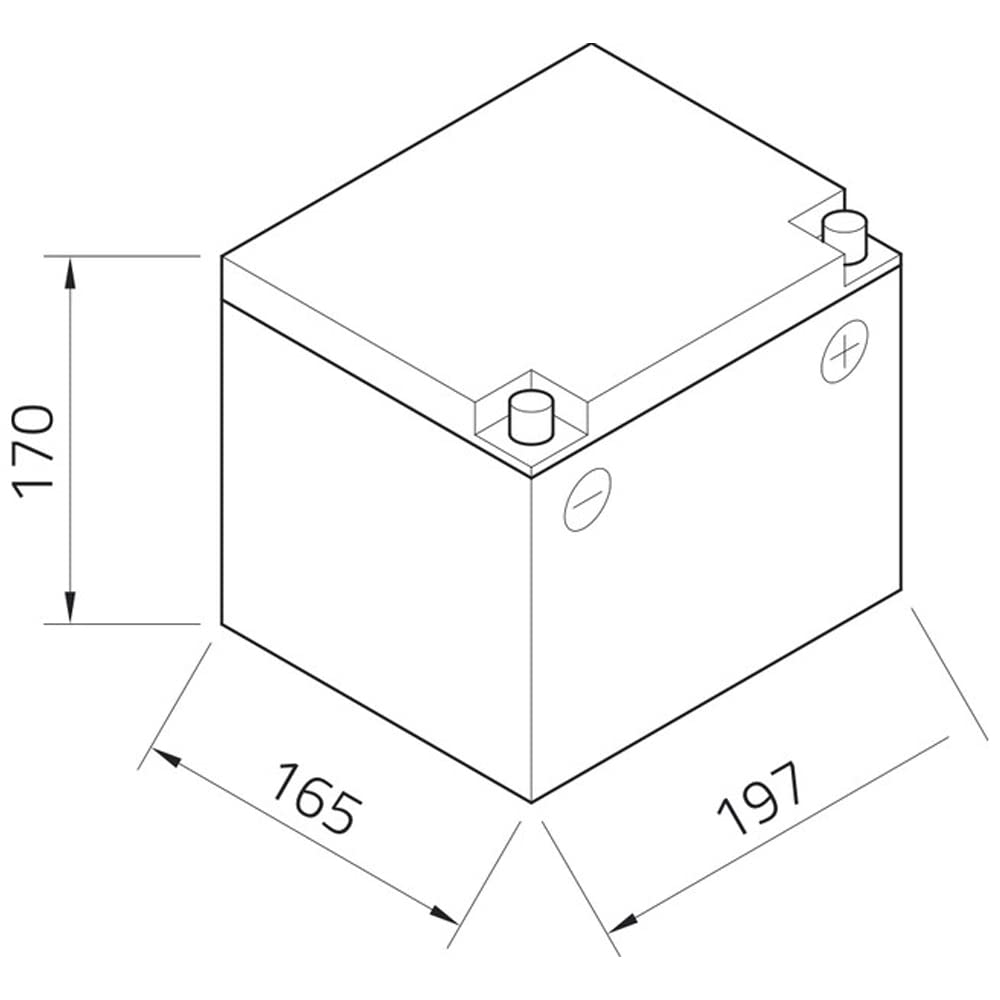 intAct Block-Power AGM Batterie 12V 53Ah - auslaufsicher und wartungsfrei - vielseitige AGM Versorgungsbatterie - für Freizeitbereich, Notstromanlagen, Sicherheitssysteme - Maße (LxBxH): 197x166x170mm