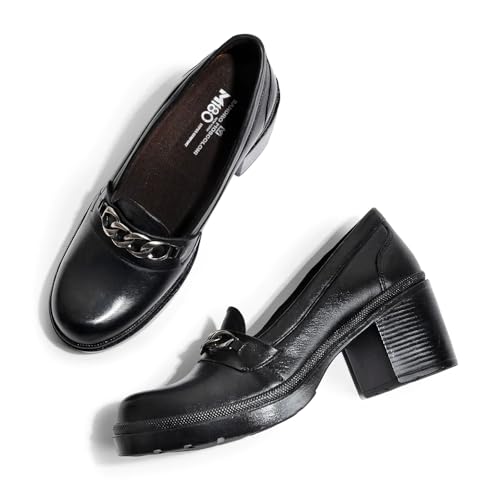 Sapato Feminino Horsebit Loafer Salto Bloco Marilyn Preta (br_footwear_size_system, adult, numeric,