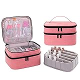 AFUOWER Nail Polish Organizer Bag with Handles - Holds 30 Bottles (15ml - 0.5 fl.oz)，Travel Case...