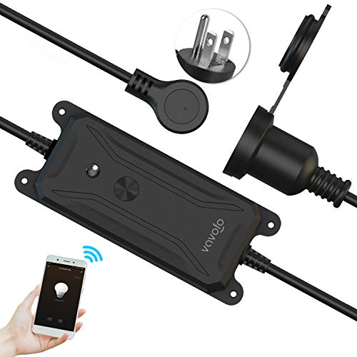 VAVOFO Dimmable Alexa Smart Dimmer Switch for Brightech Outdoor String Lights Indoor, 350W Dimmer Timer for Led or Incandescent Bulbs, Waterproof, UL Listed