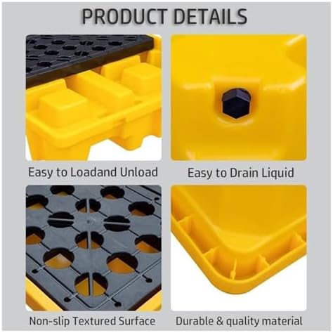 Industrial Modular Spill Containment Platform for Oil Drums | Heavy-Duty Lab Use | Environmental Safety Solution | Durable & Versatile Spill Control System