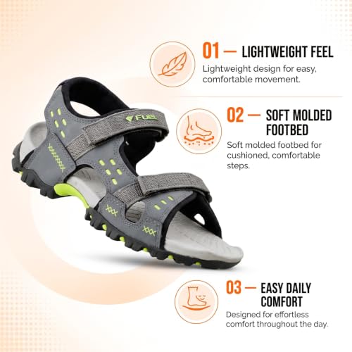 Image of FUEL Sandals & Floaters for Mens & Boys Comfortable & Lightweight Dailywear, Anti-Skid Flexible & Breathable for Running, Walking Stylish Casual Sandal for Outdoor Footwear For Gents (Timberland)