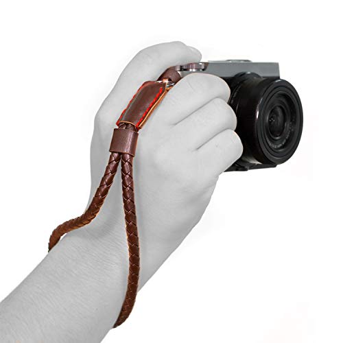 Megagear MG934 Leather Woven Wrist Strap Comfort Padding, Enhanced Hand Grip Stability