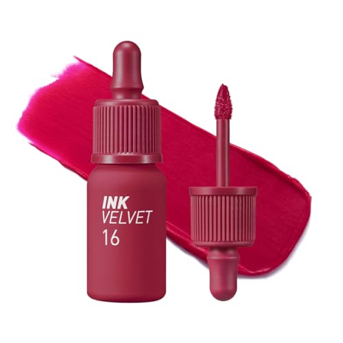 Image of Peripera Ink the Velvet Lip Tint - High Pigment Color, Longwear, Weightless, Not Animal Tested, Gluten-Free, Paraben-Free (016 HEART FUCHSIA PINK)
