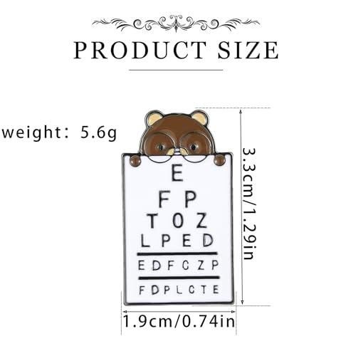 Image of Medical Optometrists Enamel Brooch Ophthalmology Vision Test Optometry Pin Jewelry for Doctor Nurse Backpack Lapel Badge