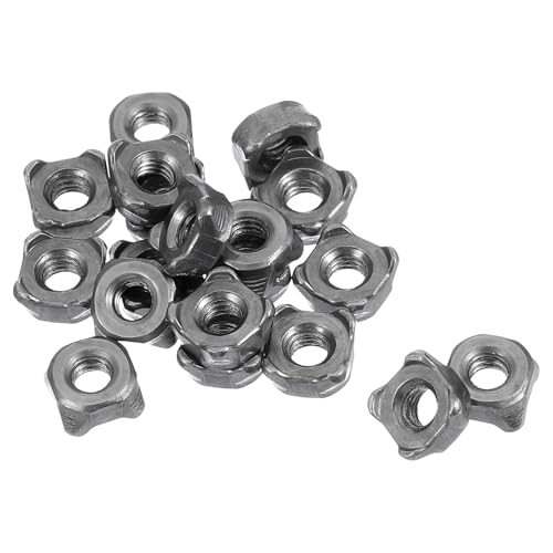 QUARKZMAN Schweißmuttern, M4 Square UNC Maschinenschraube aus Kohlenstoffstahl Grau 20 Stück