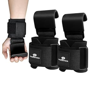 Lifting Hooks for Weight Lifting: Weightlifting Hooks Wrist Straps Hand Grip Support for Deadlift Weightlifting Gym Gloves for Men & Women