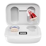 Hearing Amplifier for Seniors with Crystal Sound, Digital In-the-Ear Discreet & Comfortable Fit Hearing Amplifier with Intelligent Noise Reduction, One Button Control, Lasts Up to 100 Hours (White)