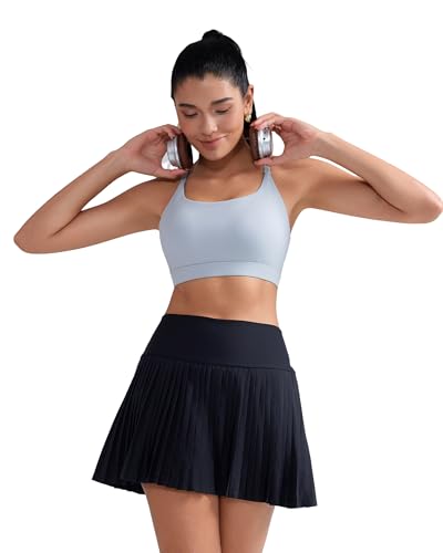Image of RUNNING GIRL Sports Bras for Women,Light Impact Molded Cup Strap Sports Bra with Sewn in Pads,Best for A-C Cup