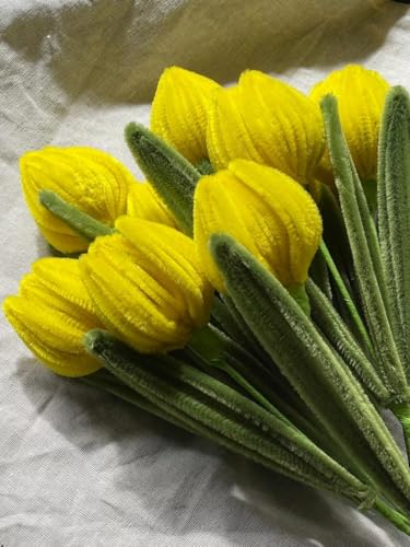 Image of 100Pcs Pipe Cleaners Craft Set | Chenille Stem Fuzzy Sticks DIY Craft Supplies for Art Projects Activities, Decorations, Flower Making, Modeling & Sculpting (Grass Green)