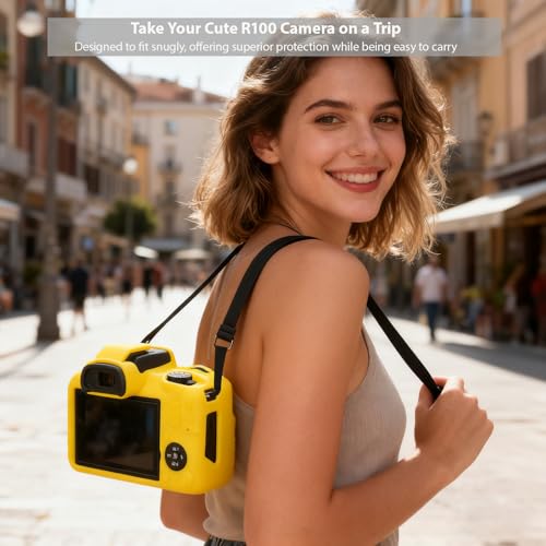 Funda de silicona para cámara Canon EOS R100 amarilla miniatura 3