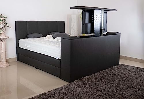 PAARA Boxspringbett Chicago mit TV-Lift | Bettkasten | Komplettset - Made in Germany (Farbe und Härtegrad (H2 - H4) frei wählbar - Bitte nach Bestellung per Nachricht mitteilen, 200 x 220 cm)