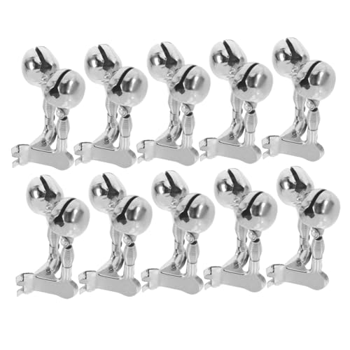 Yardwe 10pcs Stainless Steel Bait Alarm Bells Fishing Rod Indicator for Sea -Drop Fishing Gadgets Multi-Functional Alarm Bells for Outdoor Activities