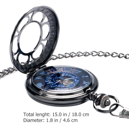 Montre mécanique squelette rétro avec miroir plastique et boîtier robuste - 6