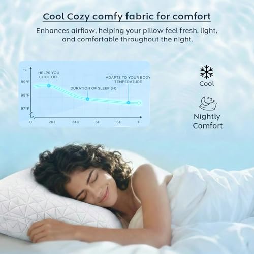 Image of AYKA Premium Microfiber Pillow for Sleeping, Set of 4 | 17x27 Inch Hotel Luxury Bed Pillows | 100% Virgin Fiber Fill, Soft & Fluffy | Neck Support for Side, Back & Stomach Sleepers | White