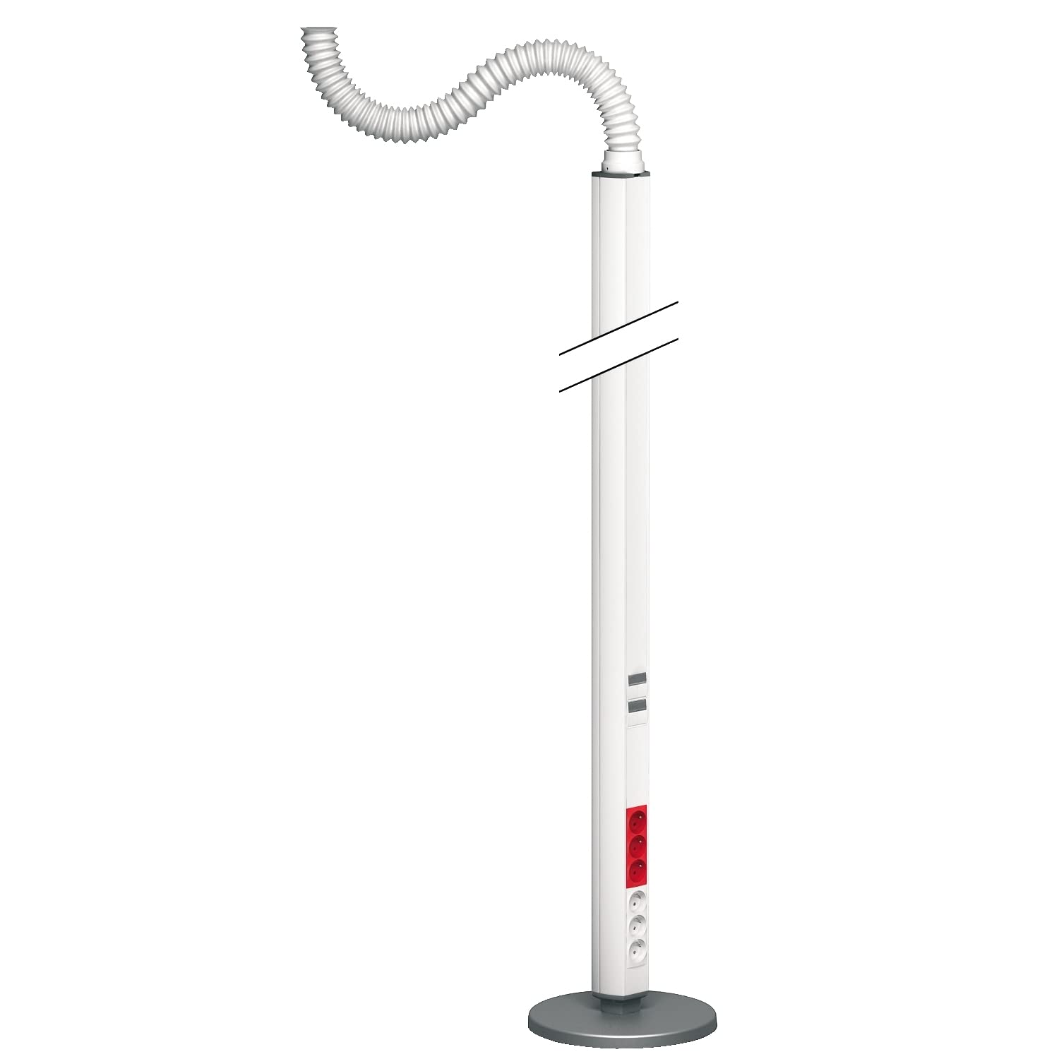 Schneider Electric - OptiLine 45, colonne mobile aluminium laqué blanc polaire 1 face 2,45 m - ISM20113P