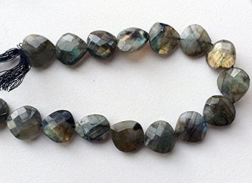 Labradorite naturelle en briolettes facettées LKBEADS pour création de bijoux de 16mm