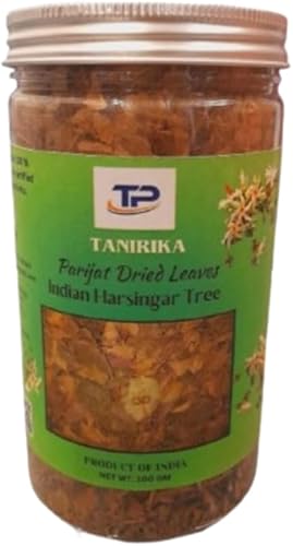 Hojas secas orgánicas de ParijatHarshingarRaat ki ranireina de la nochejazmín que fluye (100gm)