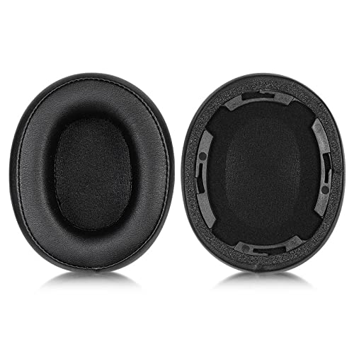 Almohadillas de repuesto SR50BT para auriculares, cubiertas de cuero proteico con espuma, compatibles con Audio-Technica ATH-SR50BT (Negro con hebilla) miniatura 1