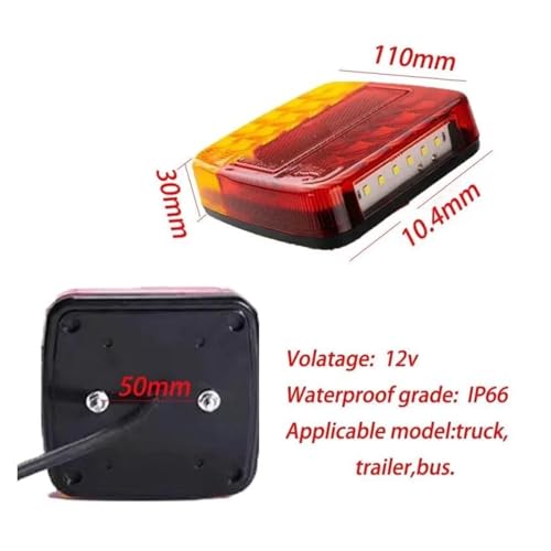 Feux stop LED 12V étanches contre les pannes d'éclairage - 2
