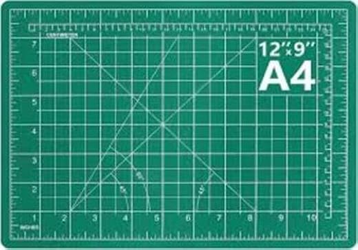 Evaluemart Polyvinyl Chloride Self Healing Double Sided Green Cutting Mat Board A4 Size Pad Model Healing Design Craft Too...
