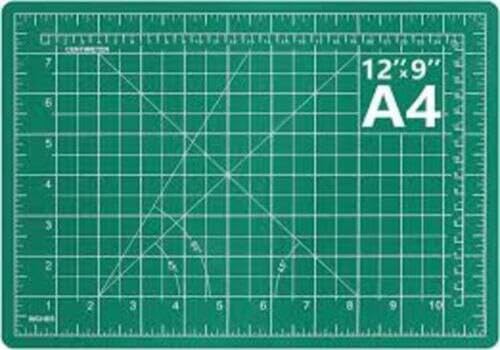 Evaluemart Polyvinyl Chloride Self Healing Double Sided Green Cutting Mat Board A4 Size Pad Model Healing Design Craft Too...