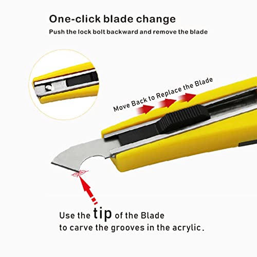 Professional Acrylic Hook Knife with Curved Handle