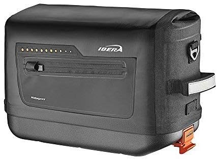 Ibera Bike Trunk Bag - PakRak Clip-On Quick-Release Waterproof Bicycle Commuter Bag
