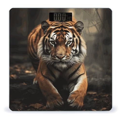 Báscula Digital de Baño con Pantalla LED y Plataforma de Vidrio Templado miniatura 1