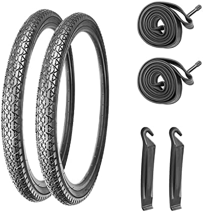 YIROAD Bike Tire,26"x 2.125" Folding Beach Cruiser Bicycle Replacement Tire，Include Tubes，2 Pack