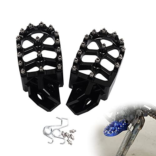 Repose-pieds larges CNC pour moto Yamaha YZ125 YZ250 WR250 TTR125 noir