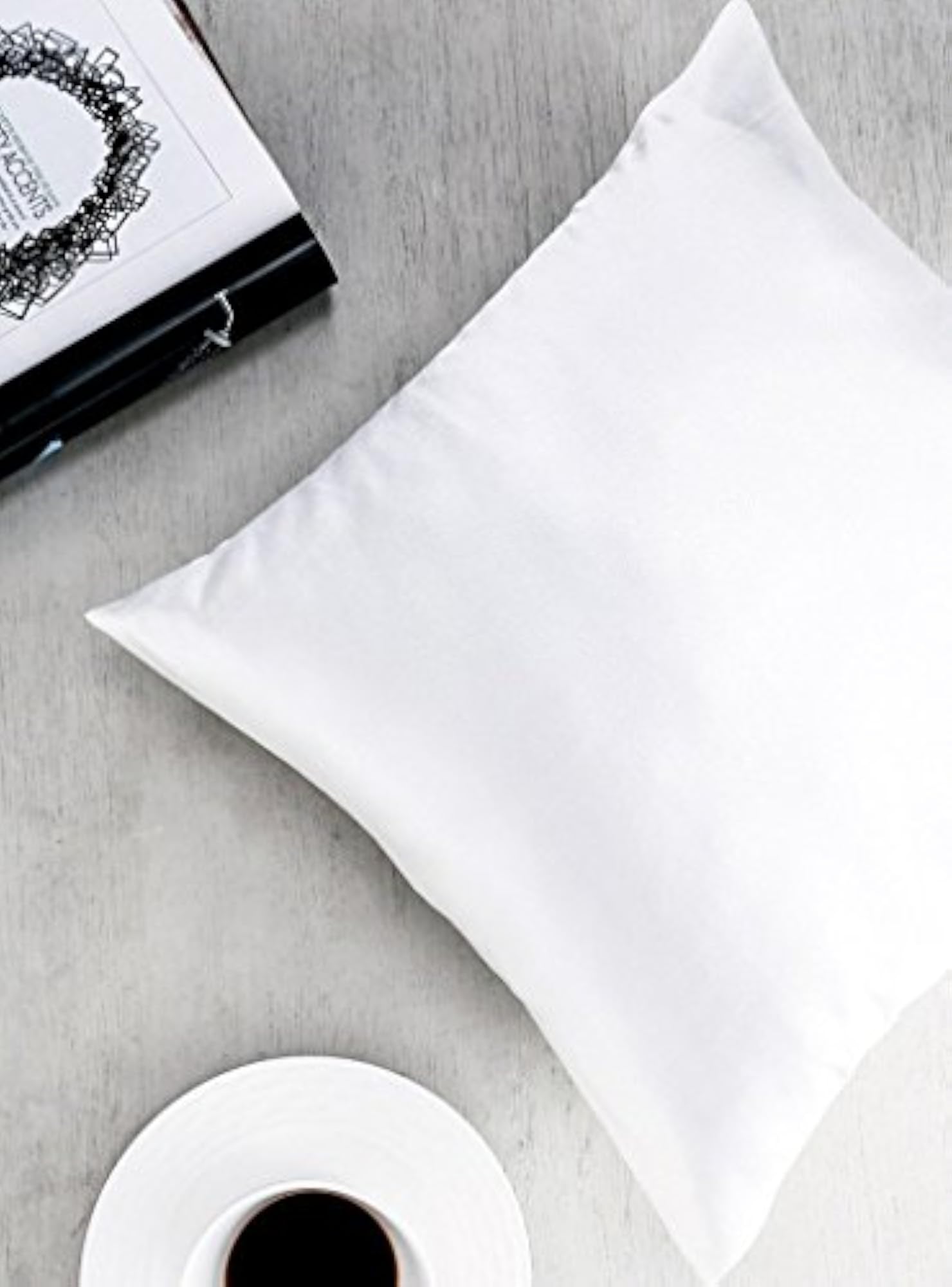 Glossy White Satin Cushion Cover, Single Piece