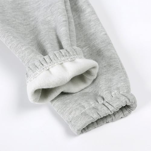 Kids Girls Hoodie Sweatsuit Set 2 Piece Hooded Sweatshirt Elastic Jogger Sweatpants Tracksuit Solid Athletic Outfits3