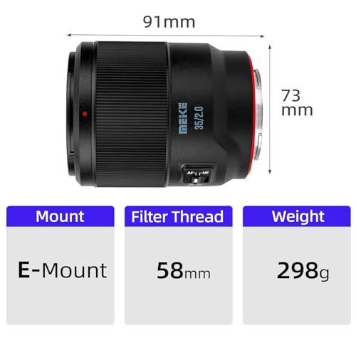 Image of Meike 35mm F2.0 Auto Focus Full Frame STM Stepping Motor Lens Compatible with Sony E Mount Cameras A7 A7R A7IV A7R IV A7III A7RII A7RIII A7SIII A9 A7C A7CII