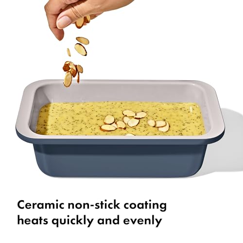 Image of OXO Good Grips Non-Stick Pro Ceramic Coated Metal Bakeware 1Lb Loaf Pan - Storm Blue