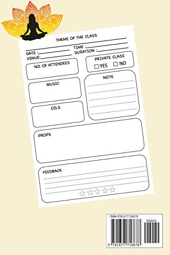 Yoga Teacher Journal Class Planner Lesson Sequence Notebook.: Yoga Teacher Planner Notebook.| Yoga Teacher Class Planner. | Gift For Christmas, Birthday, Valentine’s Day. | Cream Paper. image 4