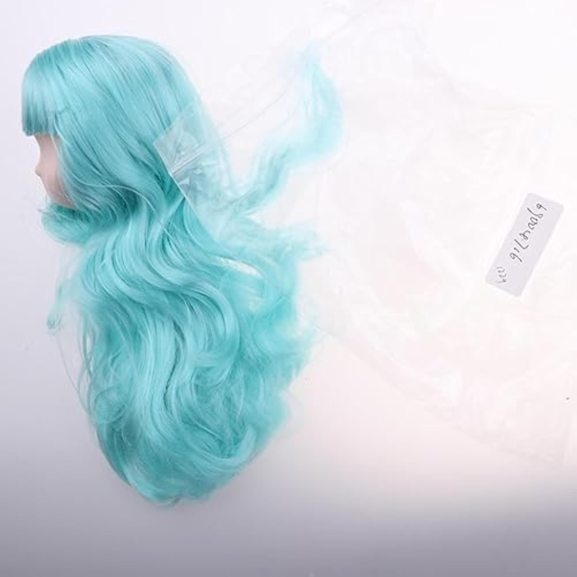 BJD Head Sculpt with Long Curly Wig, Doll Replacement Part