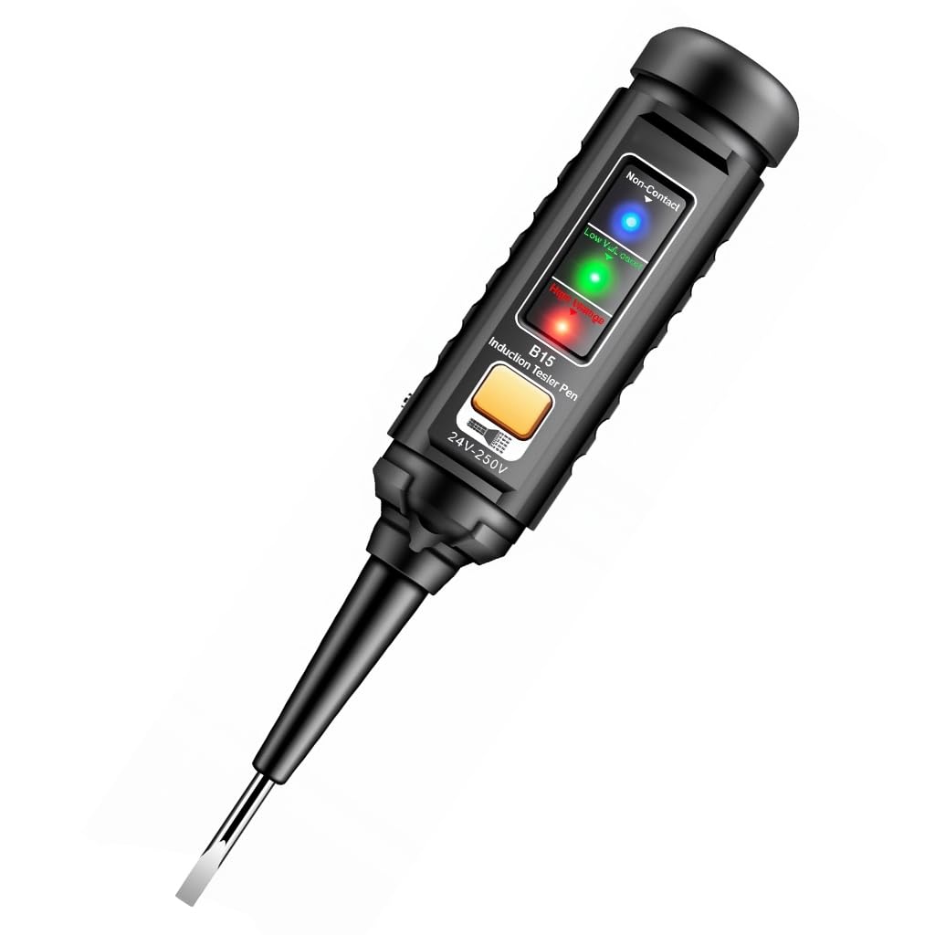 Serplex® Voltage Multimeter Pen with Light, 3-Color Indicator Light & Sound Alarm, Live Wire Detection, Voltage Pen with Slotted Probe, Battery Operated Non-Contact Voltmeter, No Battery Included-image-15