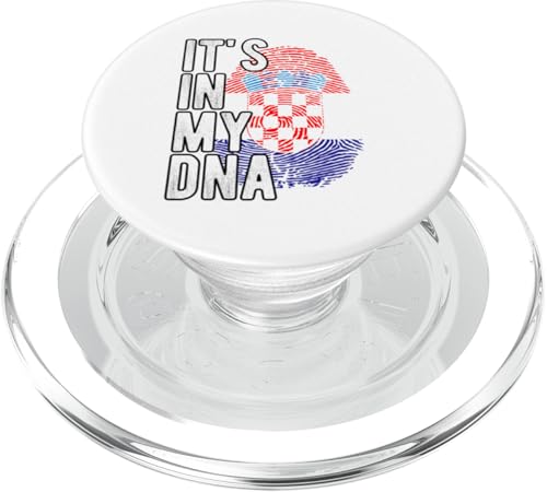 Gracioso está en mi ADN Croacia Bandera Huella Digital PopSockets PopGrip para MagSafe