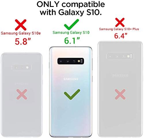 Miniatura 2 de J.west Funda para Galaxy S10, funda S10 de lujo con purpurina bonita funda para teléfono para niñas y mujeres, diseño translúcido, transparente,