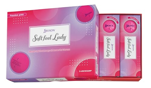 Dunlop Golf Balls SRIXON SOFT FEEL LADY6 2025 1 Dozen (Pack of 12) Passion Pink