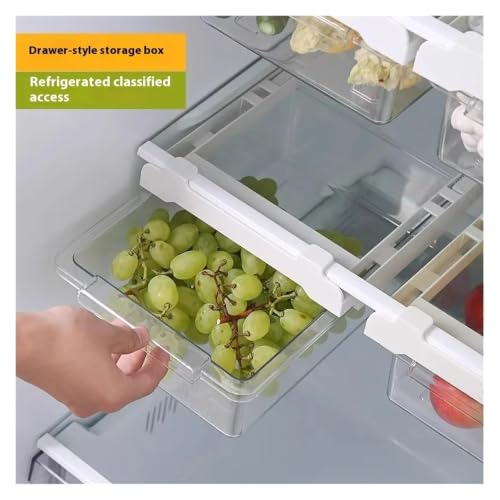 Boîte de rangement rétractable transparente pour réfrigérateur x2 - 3