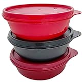  Tupperware Set (3) Kühlschrank Hit-Parade 300 ml schwarz rot dunkelrot kleine Hitparade Mini Panorama