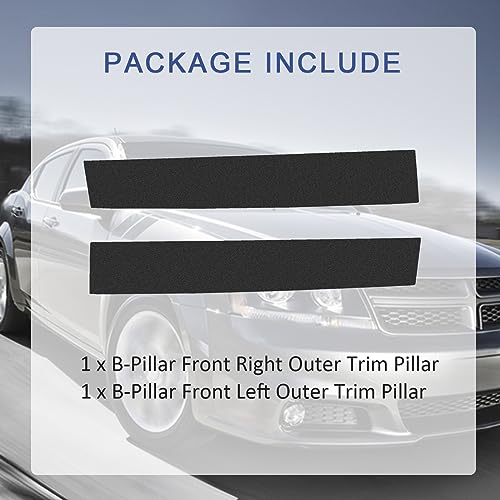 B Pillar Side Molding Windshield Outer Trim Replacement for 2008-2016 Chrysler Town Country，2008-2020 Dodge Grand Caravan(Left & Right 2 Pack) Replaces 926-446 926-445 5020664AD 5020665AC by CARMOCAR - Image 5