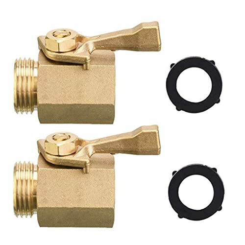Slangafschakeling Tuin Heavy Duty Brass 3/4 Inch Hexagonal Single-Way Kogelklep 2pcs Praktische DIY Tools - Image 3