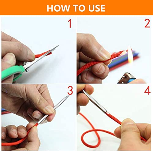 6 Packs Stainless Steel Paracord Lacing Needle Silver Paracord Fids Stitching Splicing Weaving Sets for DIY Craft Paracord Bracelets - Image 3