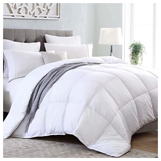 Kingsley trend Down Alternative Quilted Stand Alone Comforter Duvet Insert All Season Soft Microfiber Hypoallergic Allergen Free Machine Washable - White - Queen (90 x 90)