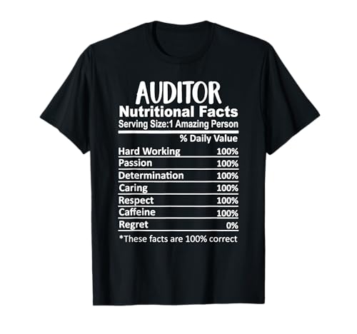 Hechos nutricionales del auditor divertido Camiseta